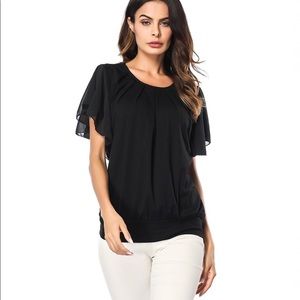 Sale! Black pleated Blouse